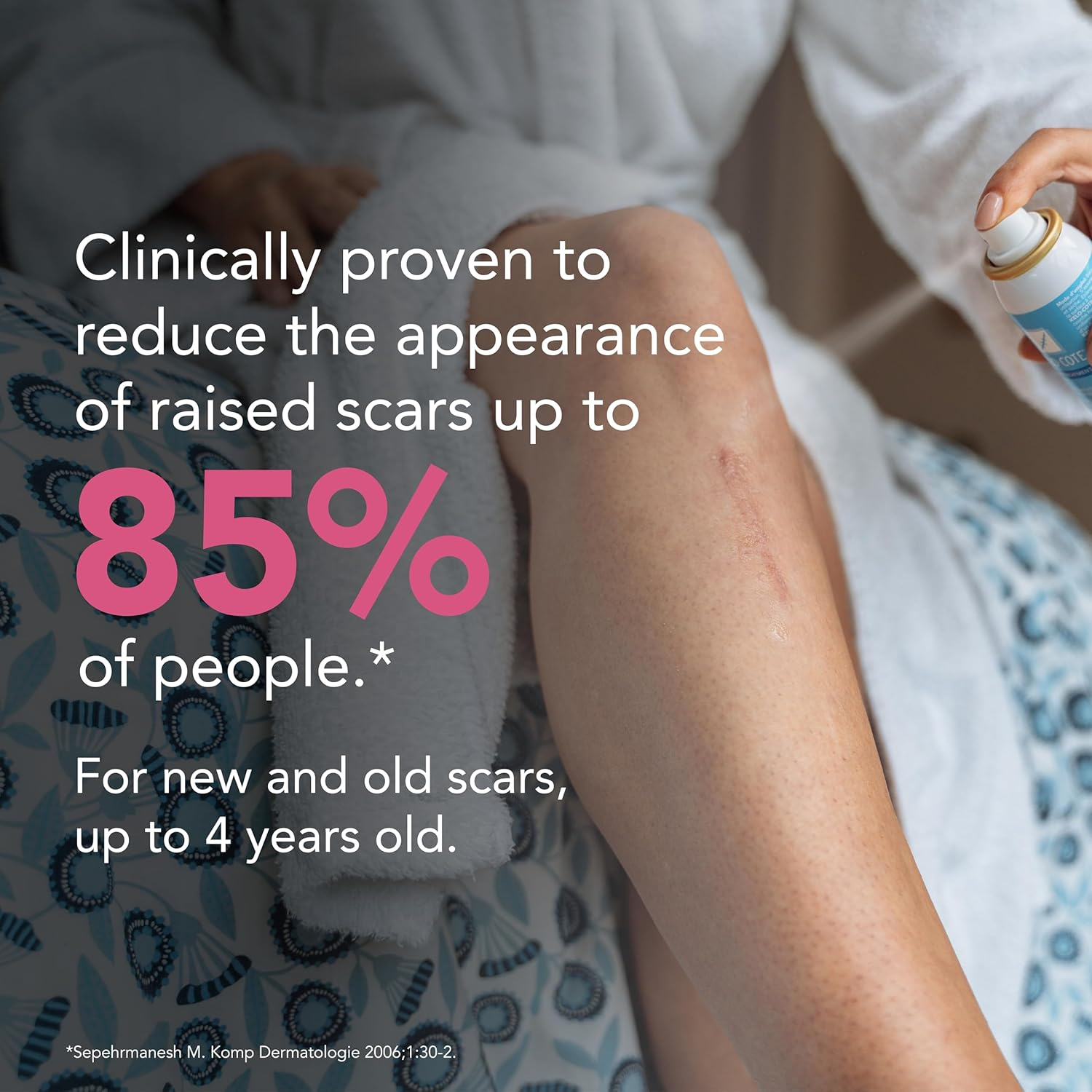 KELO-COTE&reg; Scar Spray &ndash; Clinically Proven, Medical-Grade Silicone Scar Treatment | Prevents & Treats Keloid, Hypertrophic & Burn Scars | Ideal for Large, Sensitive & Hard-To-Reach Scars | Reduces Redness & Discoloration