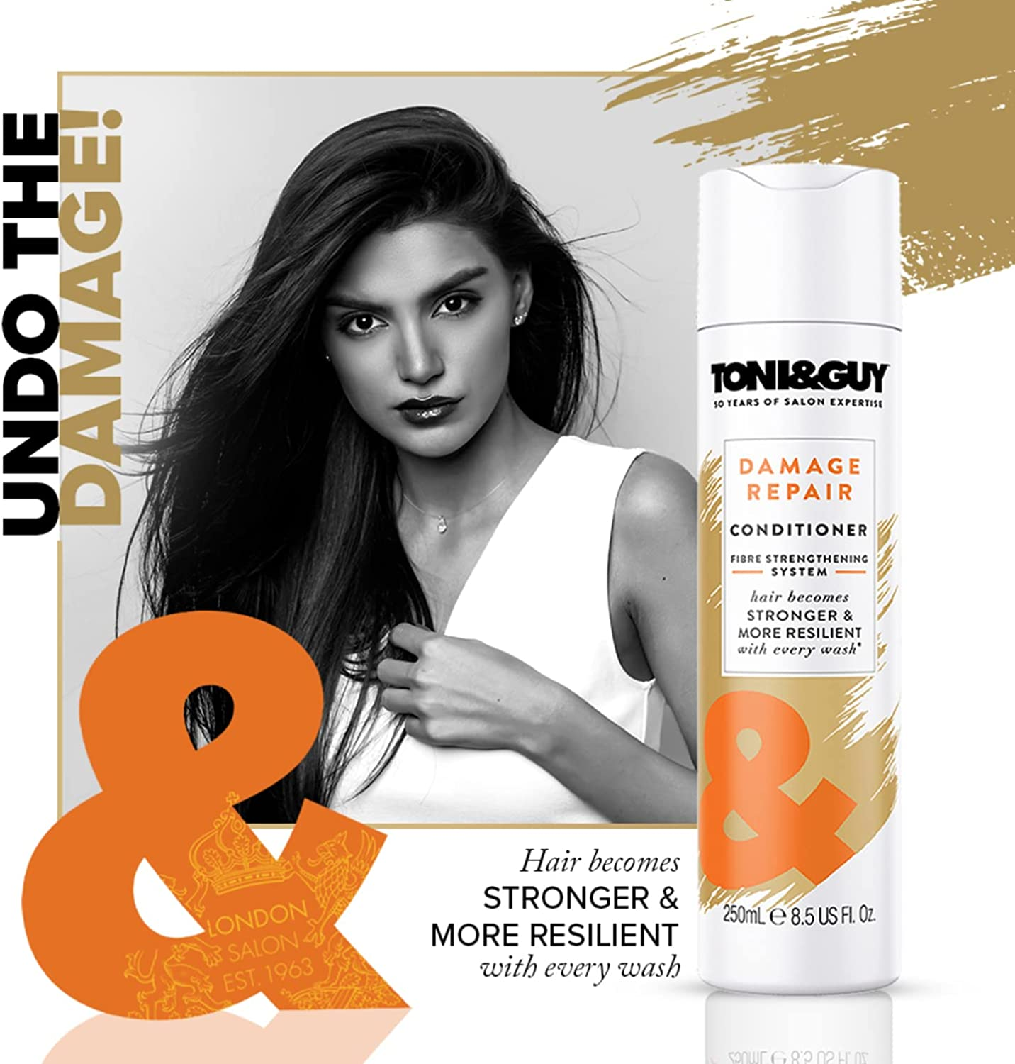 Toni & Guy Damage Repair Conditioner for Damaged Hair 250Ml (Pack of 2) image number 2