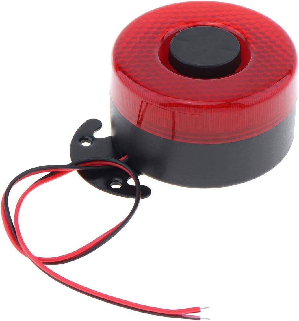 Drisentri Car Back-Up Alarm, 12V / 24V 105Db Universal Car Reversing Alarm Back up Horn Reverse Beeper Buzzer with Light