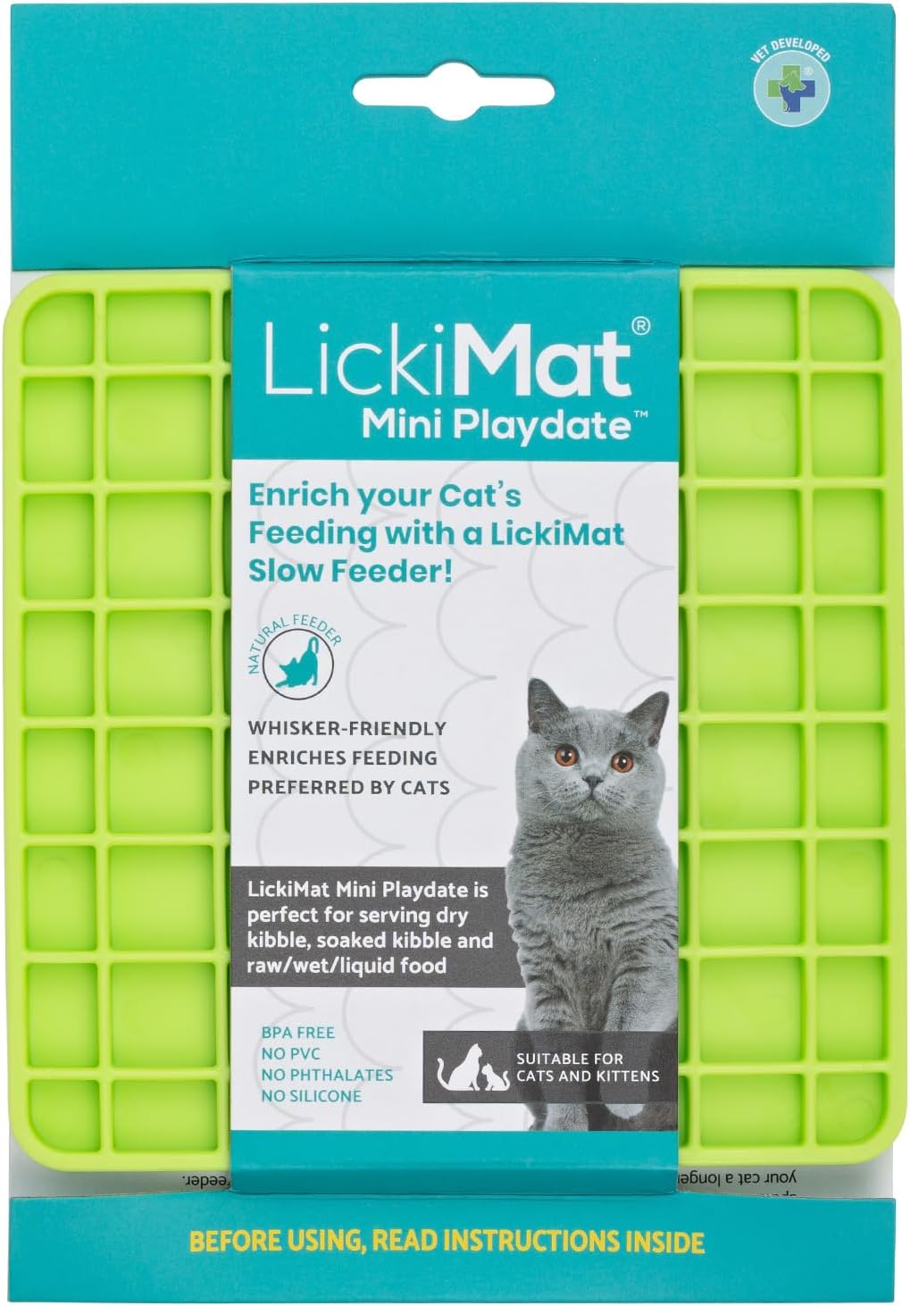 Lickimat Cat Mini Classic - Modern Feeding for the Whole Feline Family, Slow Feed, Reduce Anxiety - Enrich Mealtime Experience image number 6