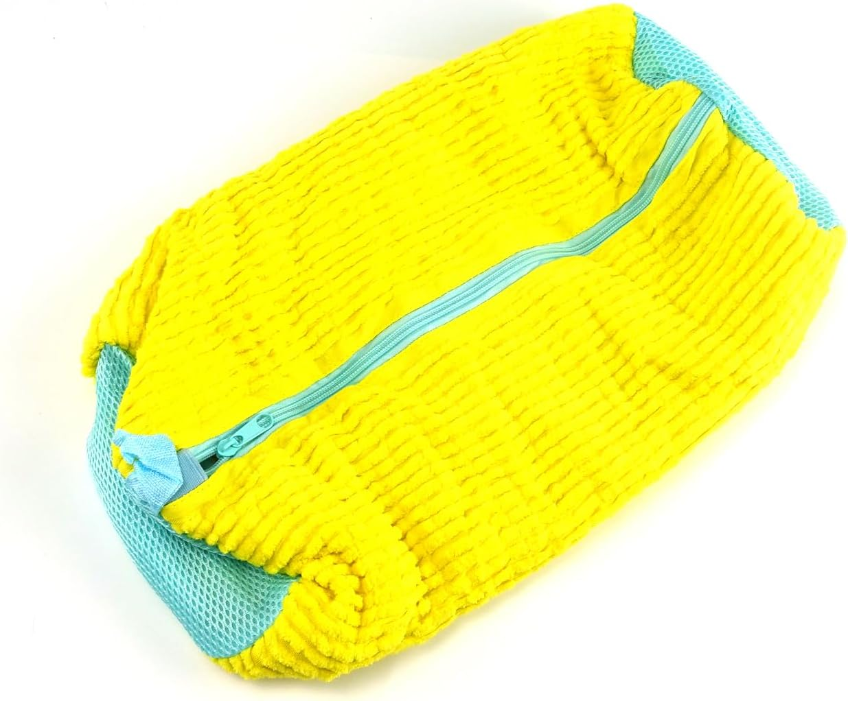 QUMOX Shoe Laundry Bag for Washing Machine and Dryer, Durable Reusable Shoe Washing Bag with Plush Zipper Cover, Ideal for Sneakers, Gym Shoes, Tennis Shoes, Delicates, and Slippers, Yellow 2-Pack - Blue image number 3