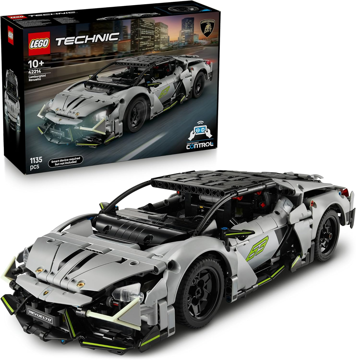 LEGO&reg; Technic Lamborghini Revuelto Super Sports Car Set (1135 Pcs) Remote-Control STEM Building Toy for Kids, Toy for Boys and Girls Aged 10 Years Old and over Who Enjoy RC Model Kits 42214