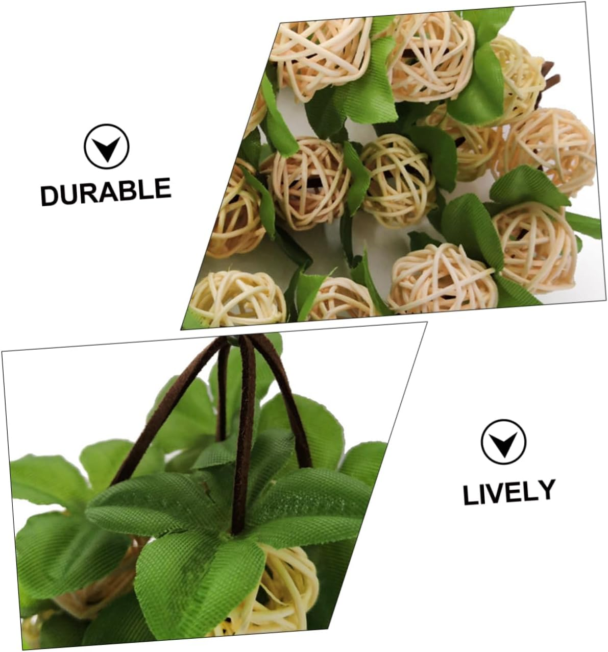 Ipetboom Toys for Birds Hanging Rattan Ball Bird Bird Plaything Pet Chewing Supplies image number 5