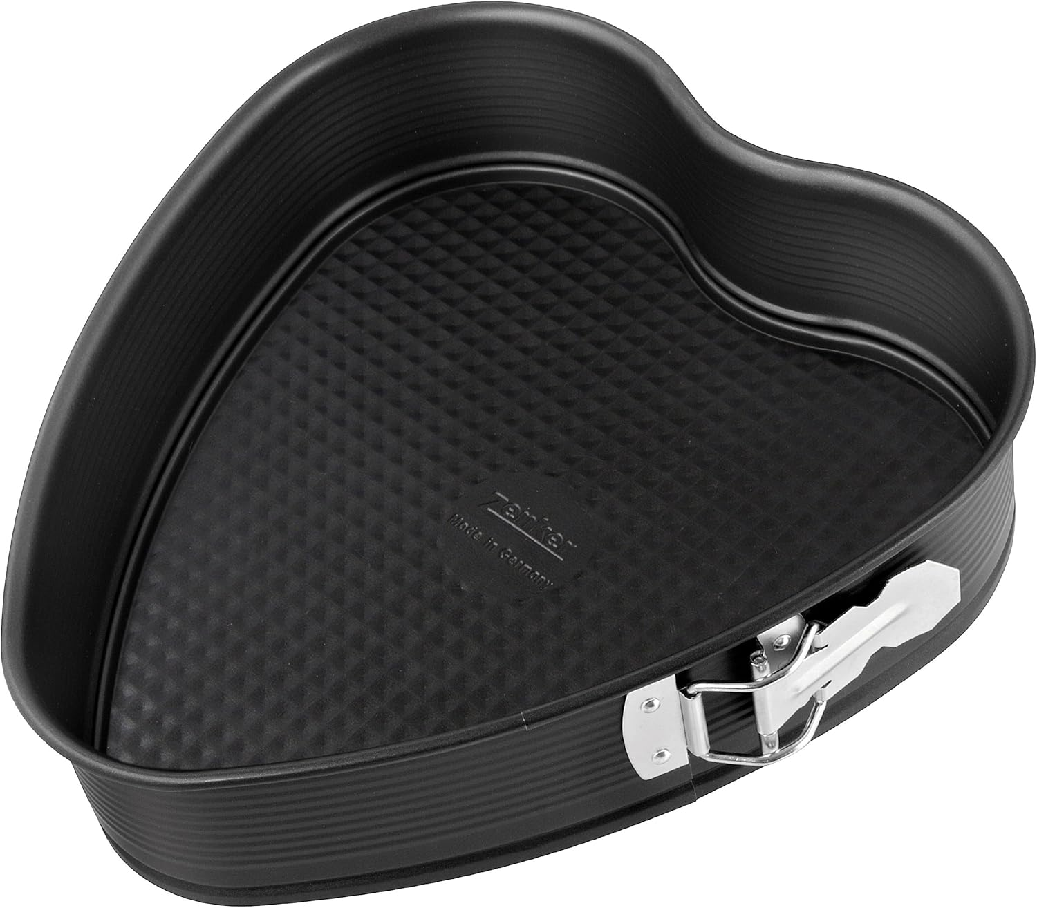 Zenker Heart Springform Cake Tin Diameter 26 Cm Special Creative Heart Baking Mould Baking Mould for Baking with Love, Large Heart for Favourite People (Colour: Black), Quantity: 1 Piece image number 1