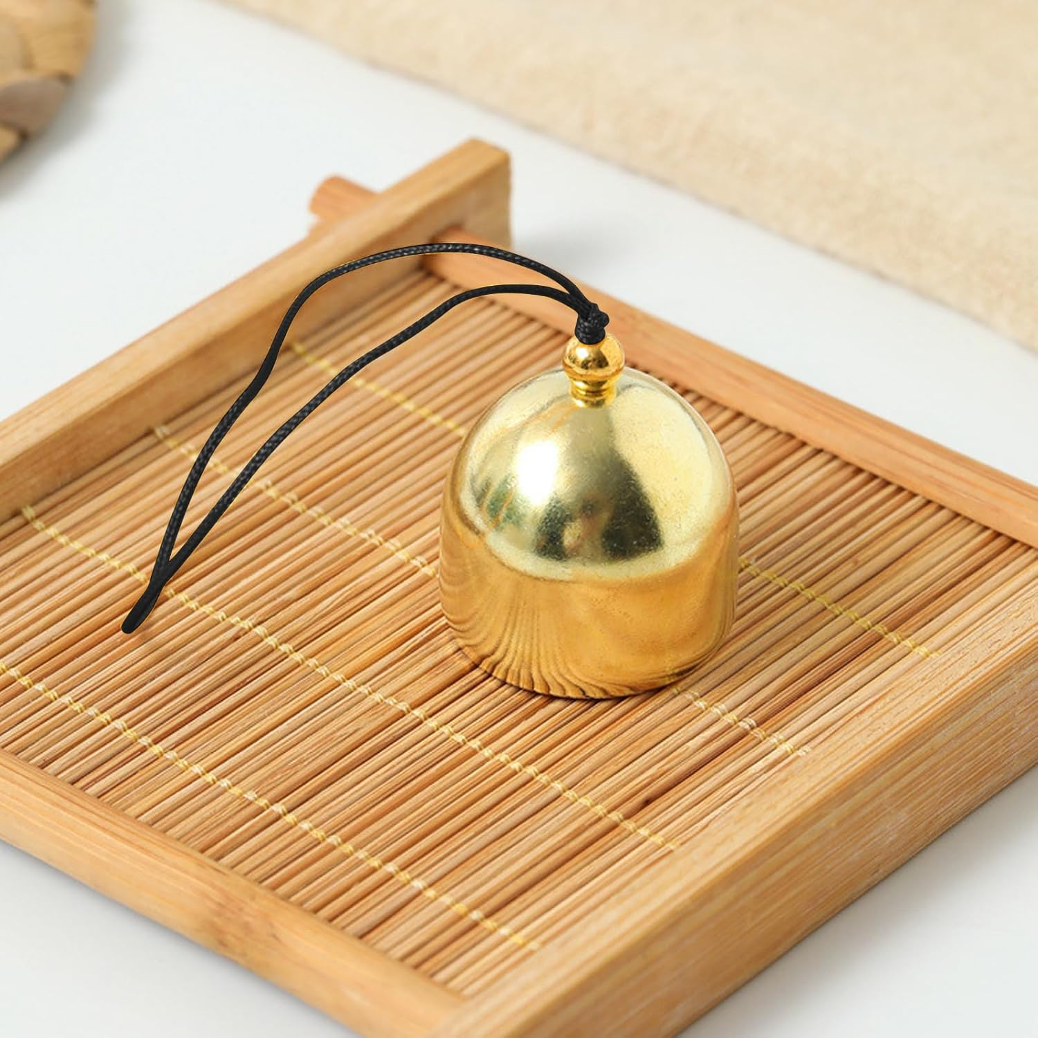 Mrmrkura 4Pcs Hanging Bells, Small Decorative Bells Jingle Bells for Christmas Wind Chimes Fengshui Bell for Good Luck Wealth Home Pendant for Home Garden Decor image number 6