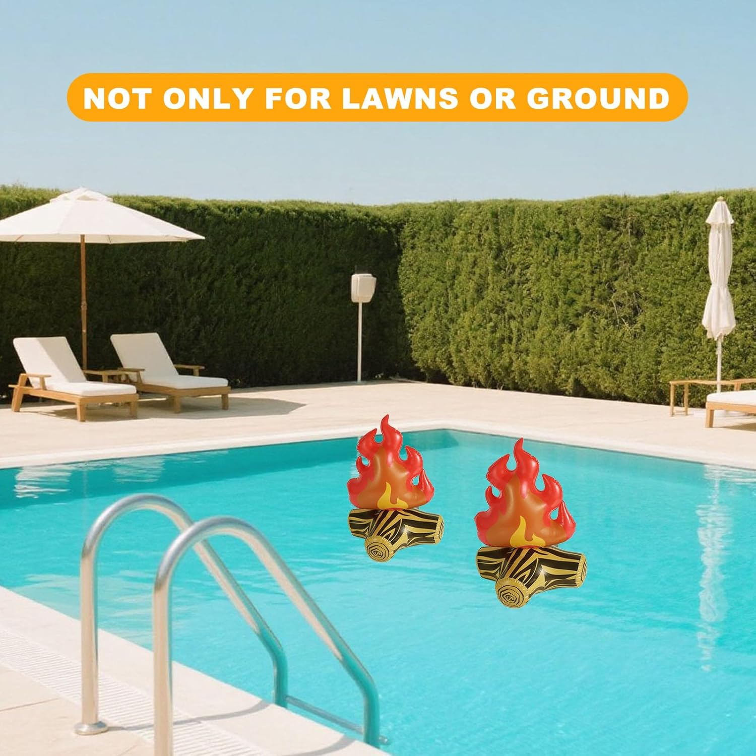 4Pcs Inflatable Fake Campfire, Fake Fire Pit Decoration Artificial Flame Campfire Toy for Indoor Outdoor Play Kids Camping Theme Birthday Party Scene Setting & Photo Props image number 3