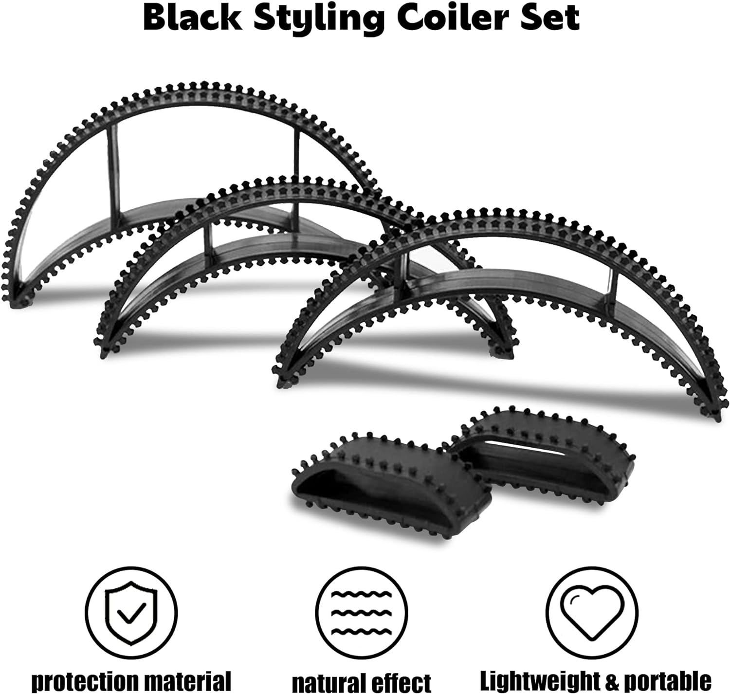 AEGYPIUS 5 PCS Charming Bump It up Volume Inserts Hair Comb for Added Volume, Black Hair Style Tool Hair Comb, Hair Base Styling Accessories for Women Lady Girl (Black) image number 6