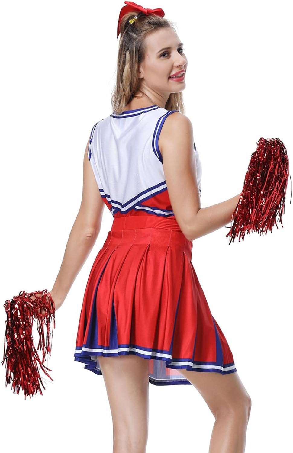 GRAJTCIN Skinny Cheerleader Costume for Women & Youth Musical Uniform Halloween Party Fancy Outfit image number 3