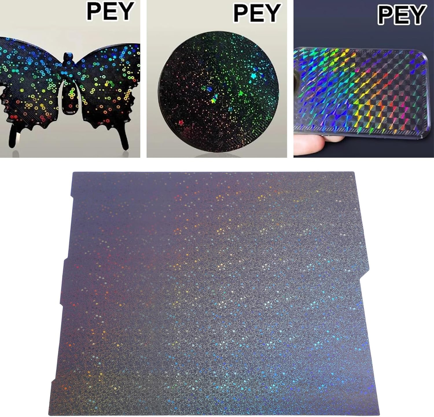 PEI PEY Build Plate, 256X268Mm 3D Printer Bed Platform with Strong Adhesion, High Flatness, Flexible Printing Platform for Kobra 3 3 Combo