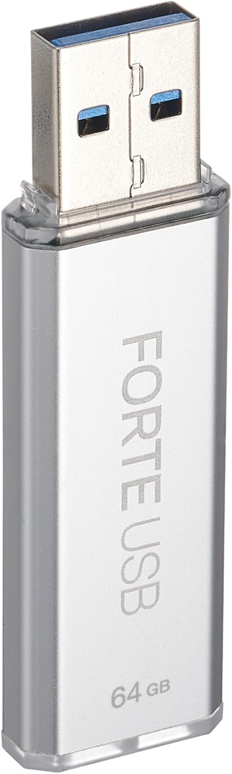 Secux Forte - Encrypted USB Flash Drive - USB 3.2 Gen 1 - XTS-AES Encryption - Password Authentication - Automatic Locking - Silver Metal Casing (128, GB) image number 1
