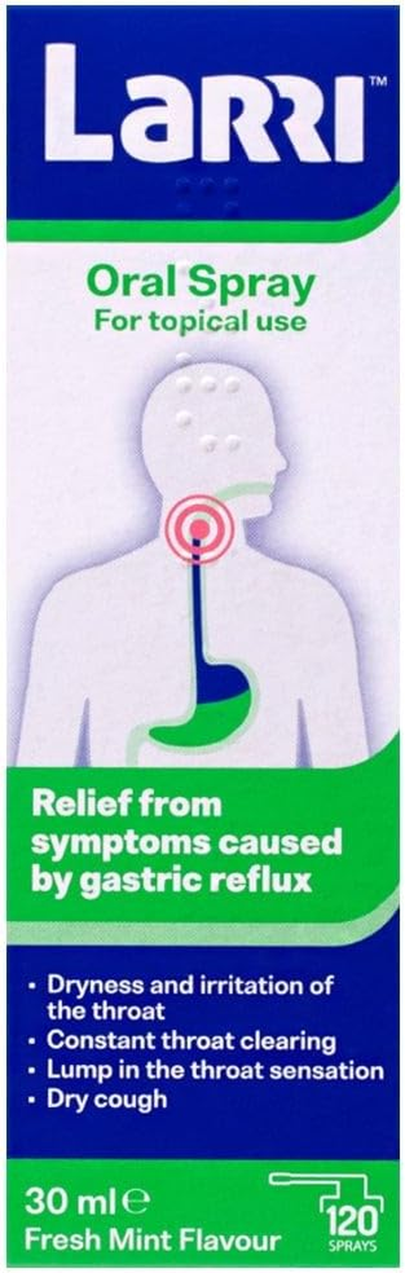 Larri Fresh Mint Oral Reflux Spray 30 Ml