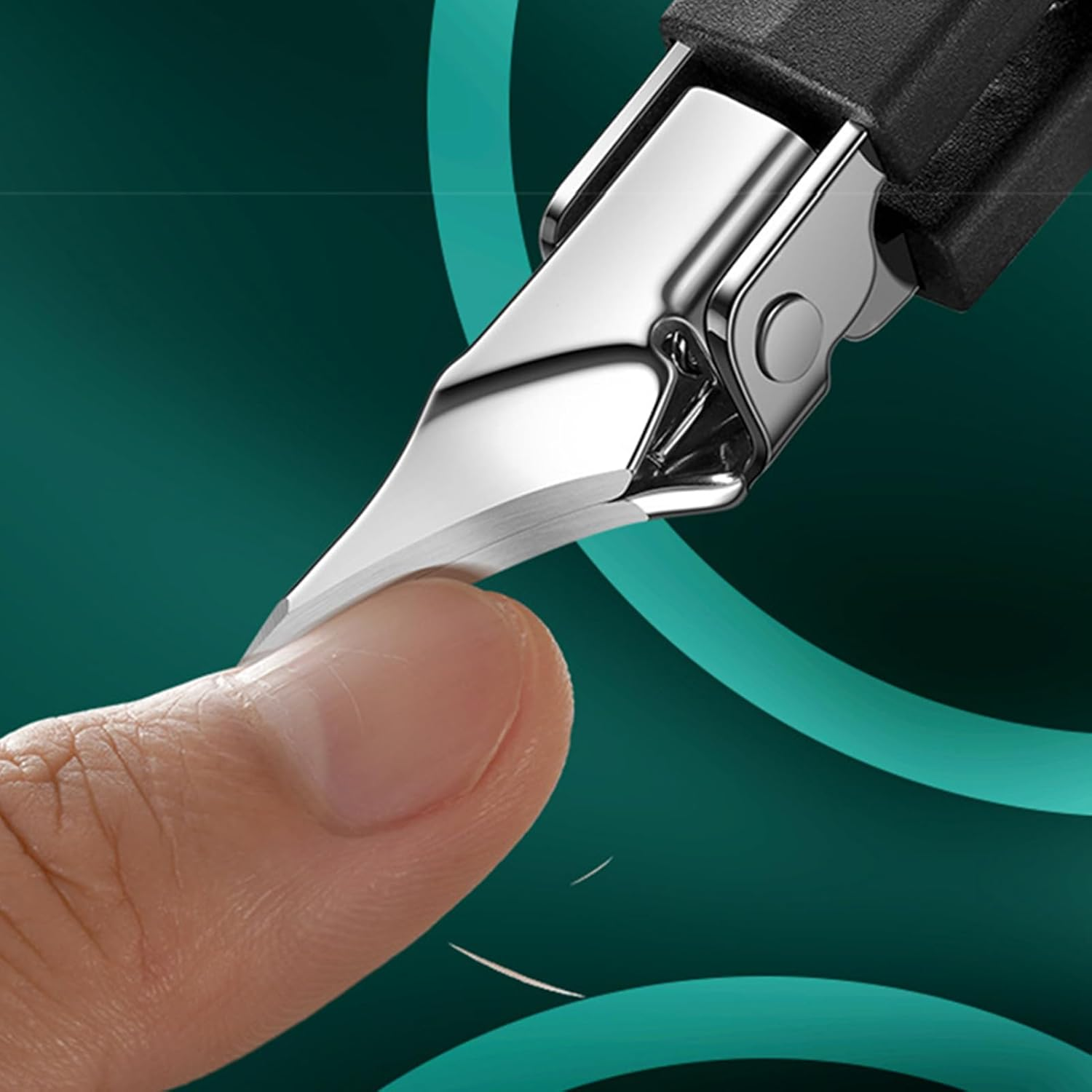 Qkbuza Curved Nail Clippers - Side Nail Clippers | Precision Remover Trimmer Cutter Grooming Tools for Professional Foot Care Pedicure Travel Home