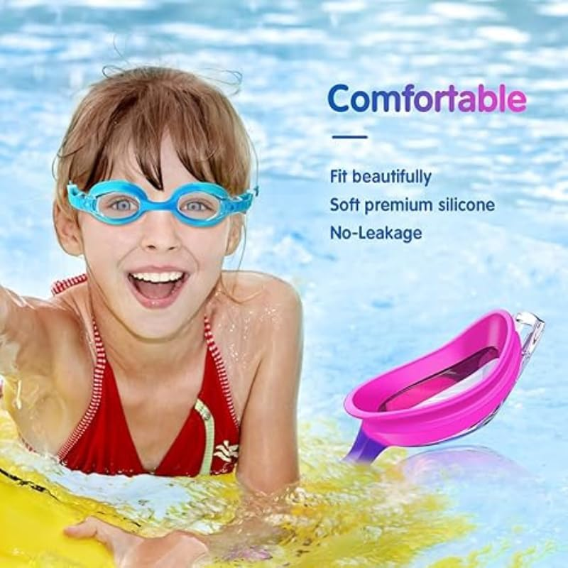 TCOTBE Boys Girls Kids Swim Goggles, 1 Pack Swimming Goggles No Leaking anti Fog Kids Goggles(Age 6-14) image number 5
