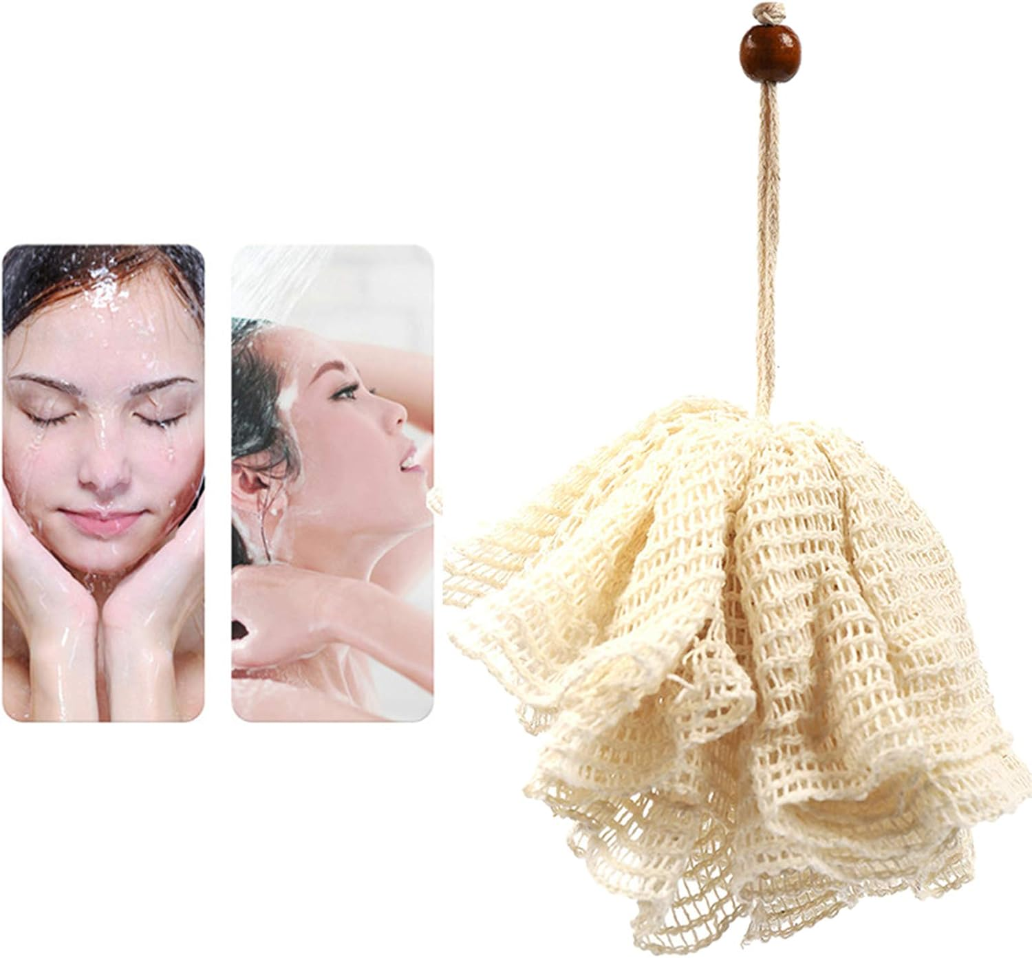 Sisal Bath Shower H Sponge Mesh Pouf Luffa Puff Scrubber image number 2