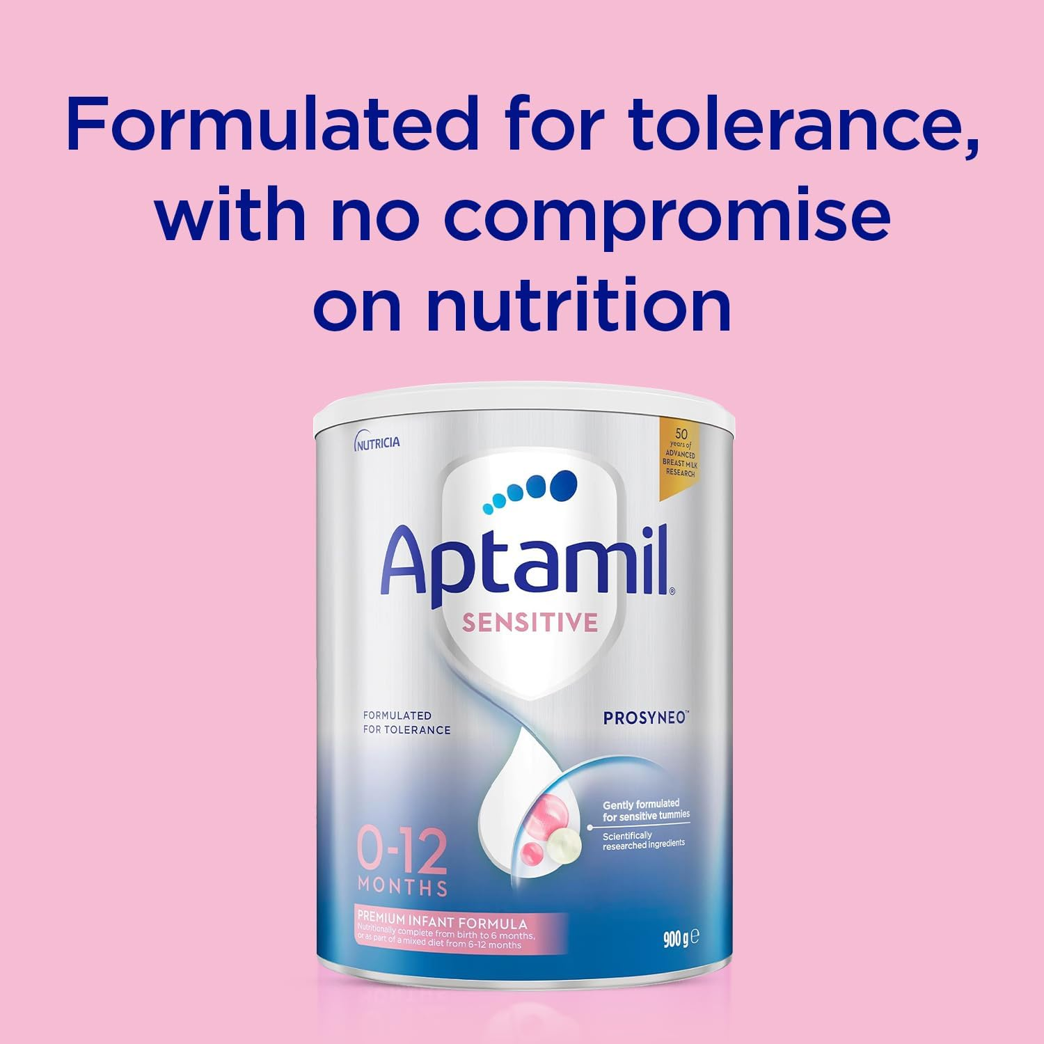 Aptamil Sensitive Premium Infant Formula, Gently Formulated for Sensitive Tummies, Formula Partially Hydrolysed, Scientifically Researched Ingredients, Infant Formula from Birth to 12 Months, 900G image number 1