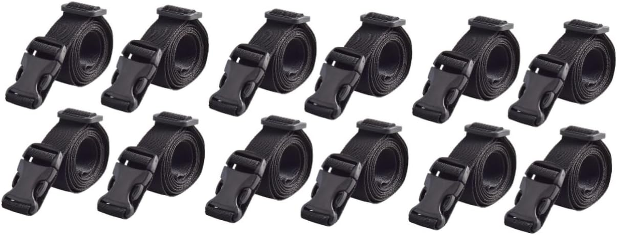 GAROZATION 12Pcs Outdoor Luggage Tie down Belt Luggage Straps Suitcase Cross Straps for Travel image number 3