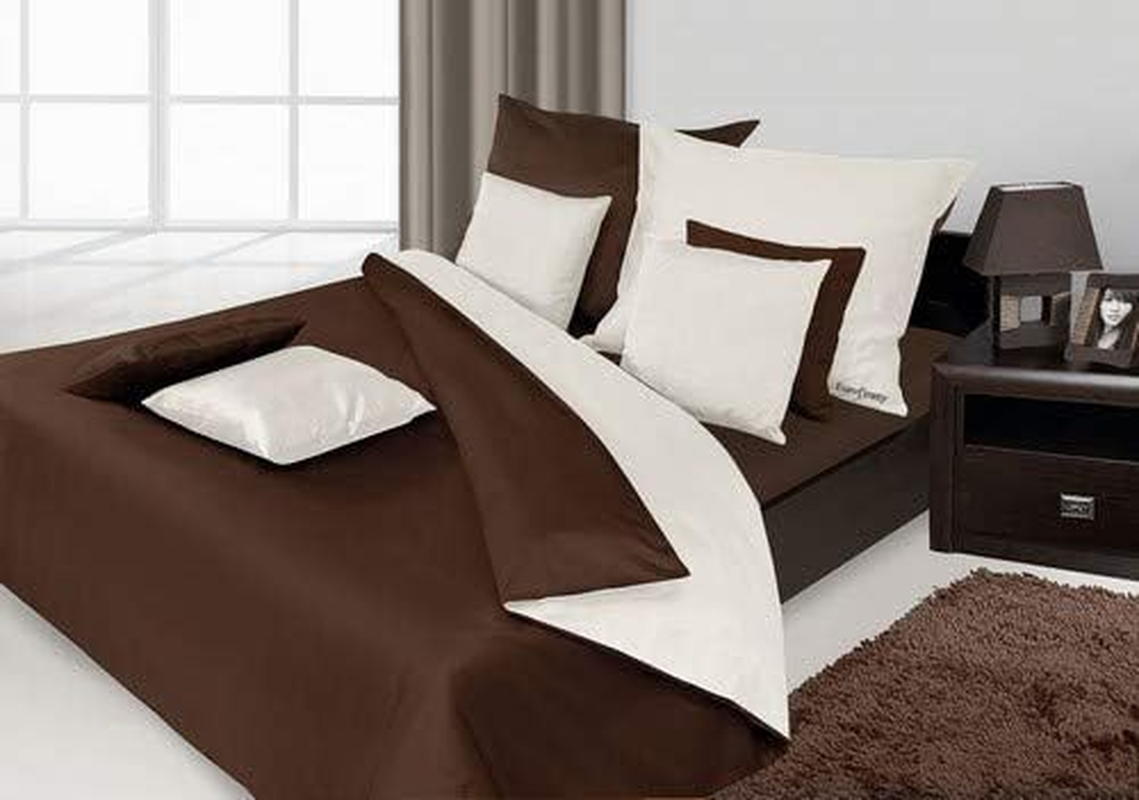 Eurofirany POS/NOVA/K+BRĄZ 220 X 200 70 X 80/X2 Bed Linen, 100% Cotton Macosatin, Natural, 220 X 200 Cm image number 2