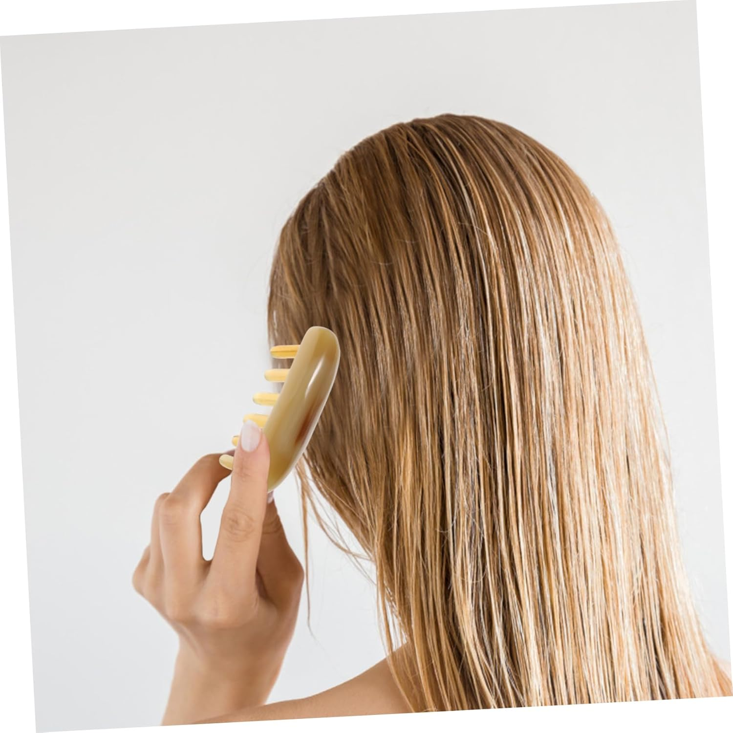 FRCOLOR Ox Horn Comb Massager Scalp Massager Hair Care Tool Multi-Functional Scaler image number 6