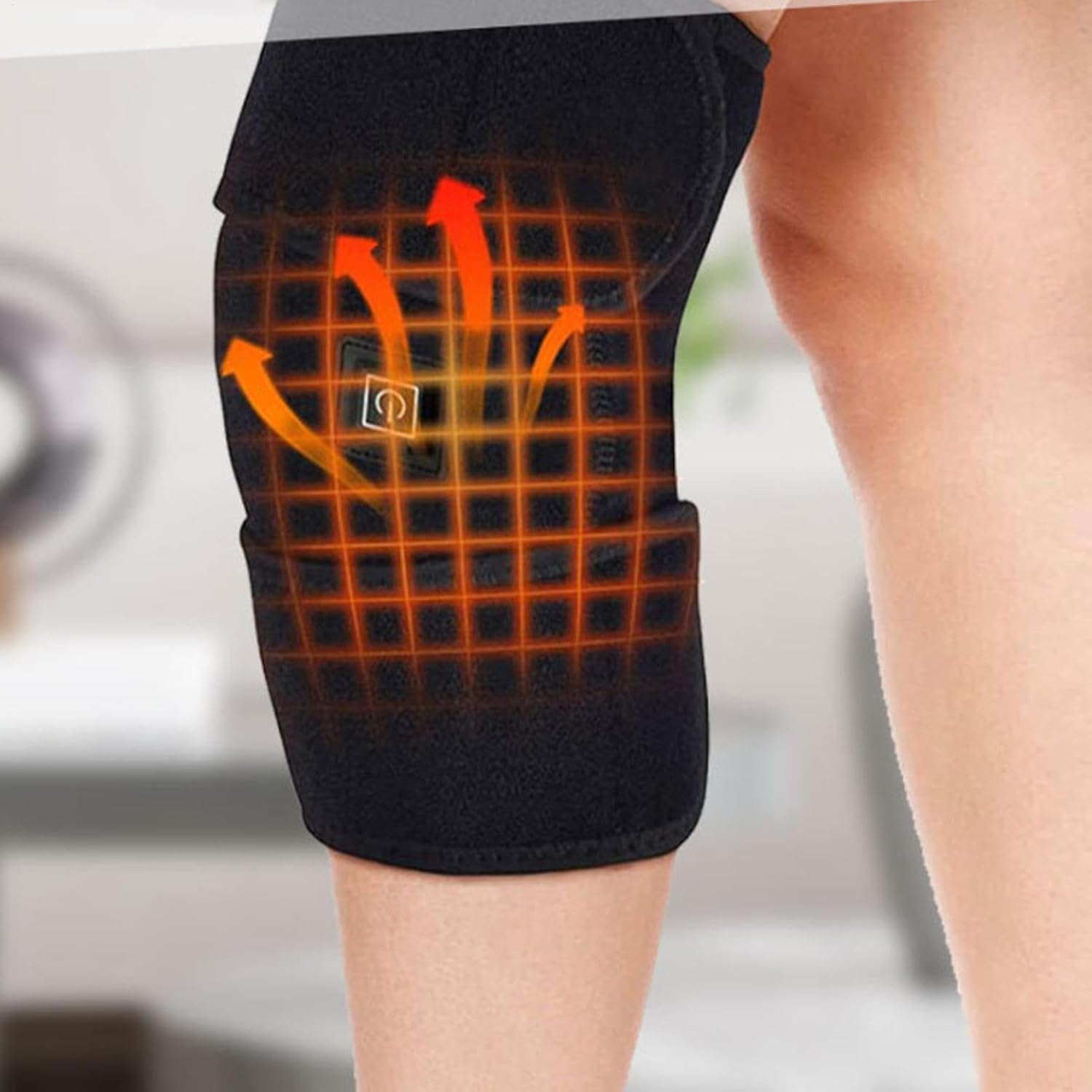 Knee Support for Men | Adjustable Heated Knee Wrap USB Knee Brace,Portable Knee Warmer, Legs Heating Pad for Home, Office, Travel, Winter, Outdoor Activities