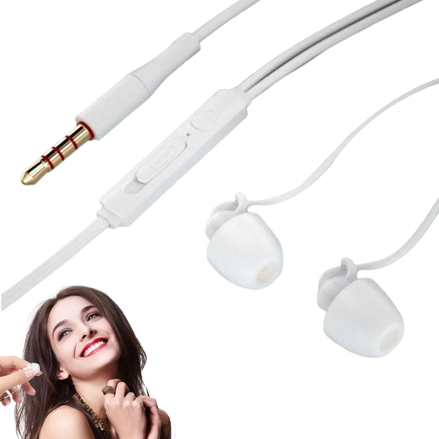 Soft Wired Headphones for Sleeping, Wired Sleep Headphones | Sleep Headphones | Sleep Earbuds with Wired Noise Reducing Earplugs Lightweight Soft Smartphone Compatible