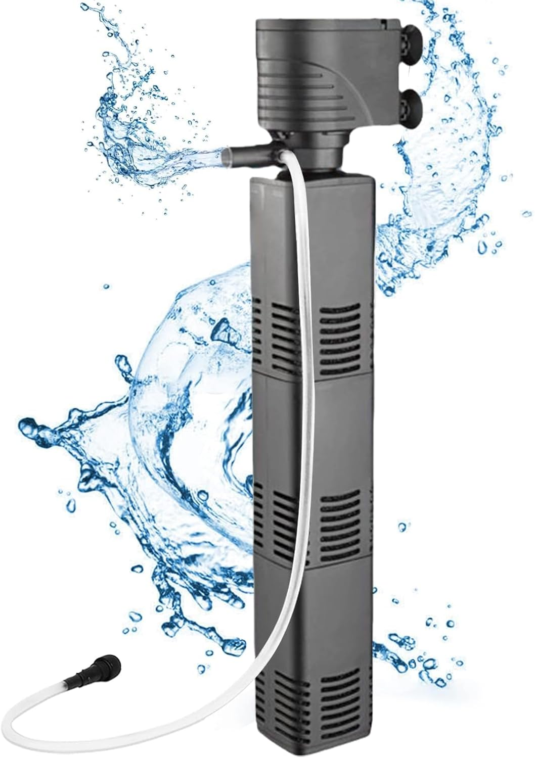 Submersible Aquarium Filter for 30-500 L, 3-In-1 Biochemical Sponge Filter for Aquarium Filtration/Oxygenation/Circulation, up to 2000L/H Adjustable Internal Fish Tank Filter image number 2