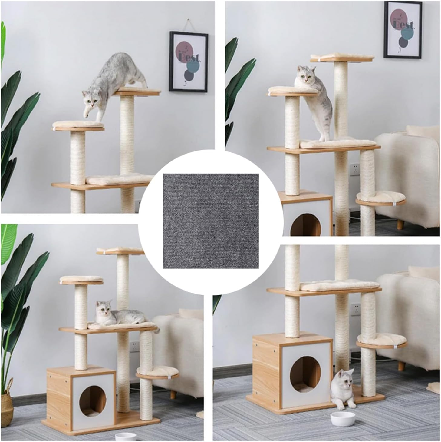 Cat Scratching Mat, Self-Adhesive Scratching Mat, Cat Wall Scratching Board, Scratching Protection, Sofa Cat, Scratch Film, Cats, Self-Adhesive, Anti-Scratch for Furniture, Couch, Sofa, Door