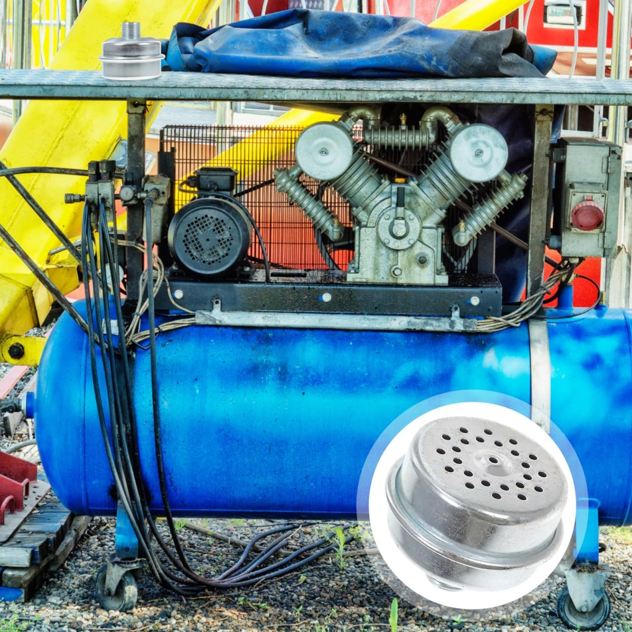 Small Engine Muffler - Muffler Lawn Mower Parts Bike Generator Compatible with Engine for Lawn Mowers Garden Equipment Galvanized Construction image number 3