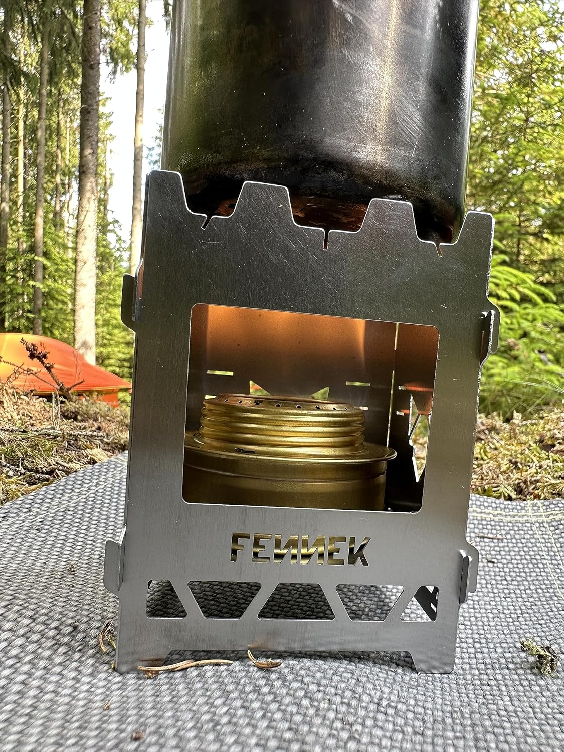 FENNEK Hobo Solo | Firebox | Outdoor Stove | Plug-In Hobo Cooker with Bag | Very Compact | 100% Stainless Steel, Made in Germany image number 5