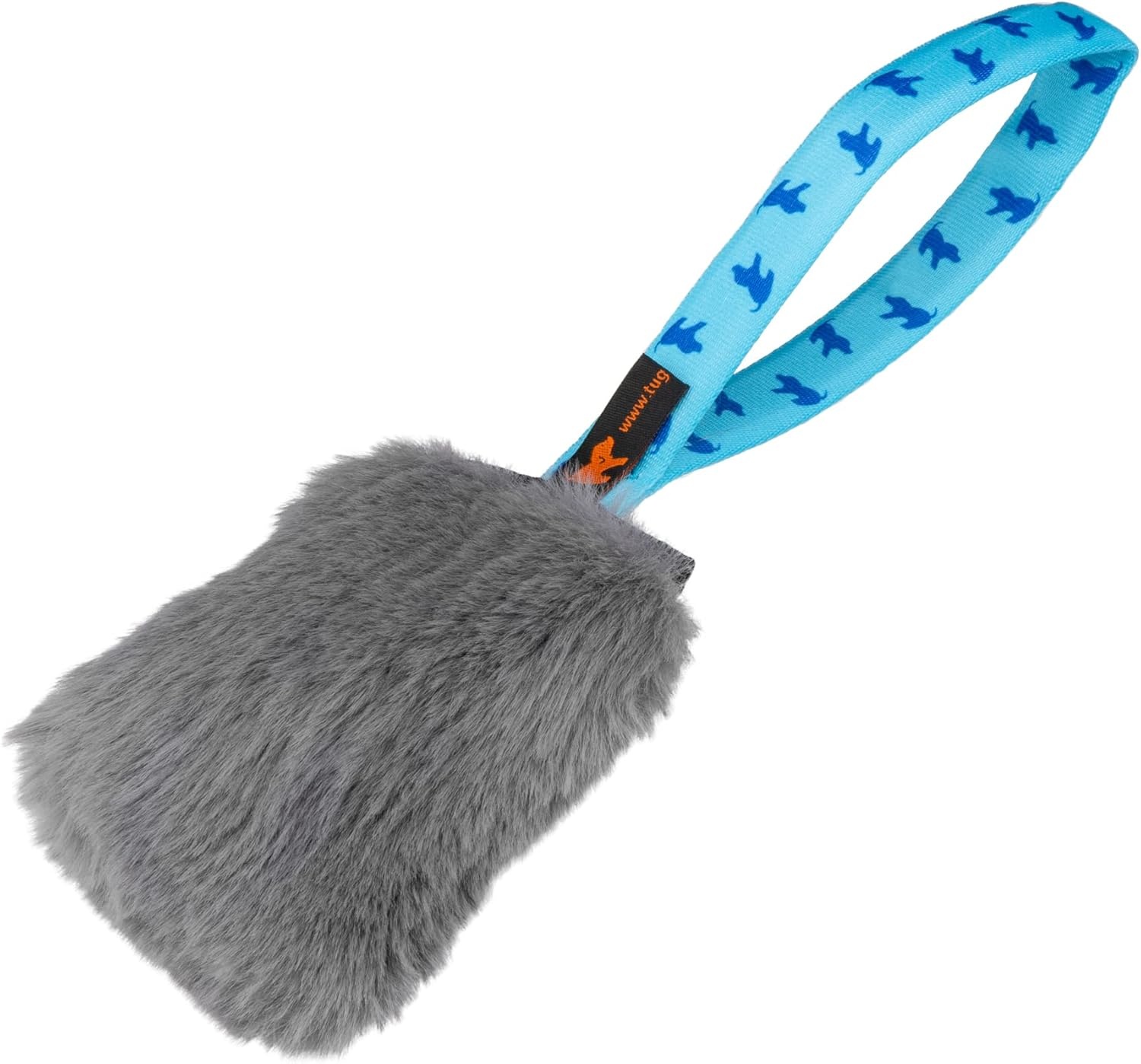 Tug-E-Nuff Faux Rabbit Fur Pocket Squeaker | Durable Dog Tug Toy | Ideal for Interactive Dog Training and Dogs of All Ages | Made of Tough Faux Fur | Puncture Proof Squeaker | 30Cm (11.5 Inches)