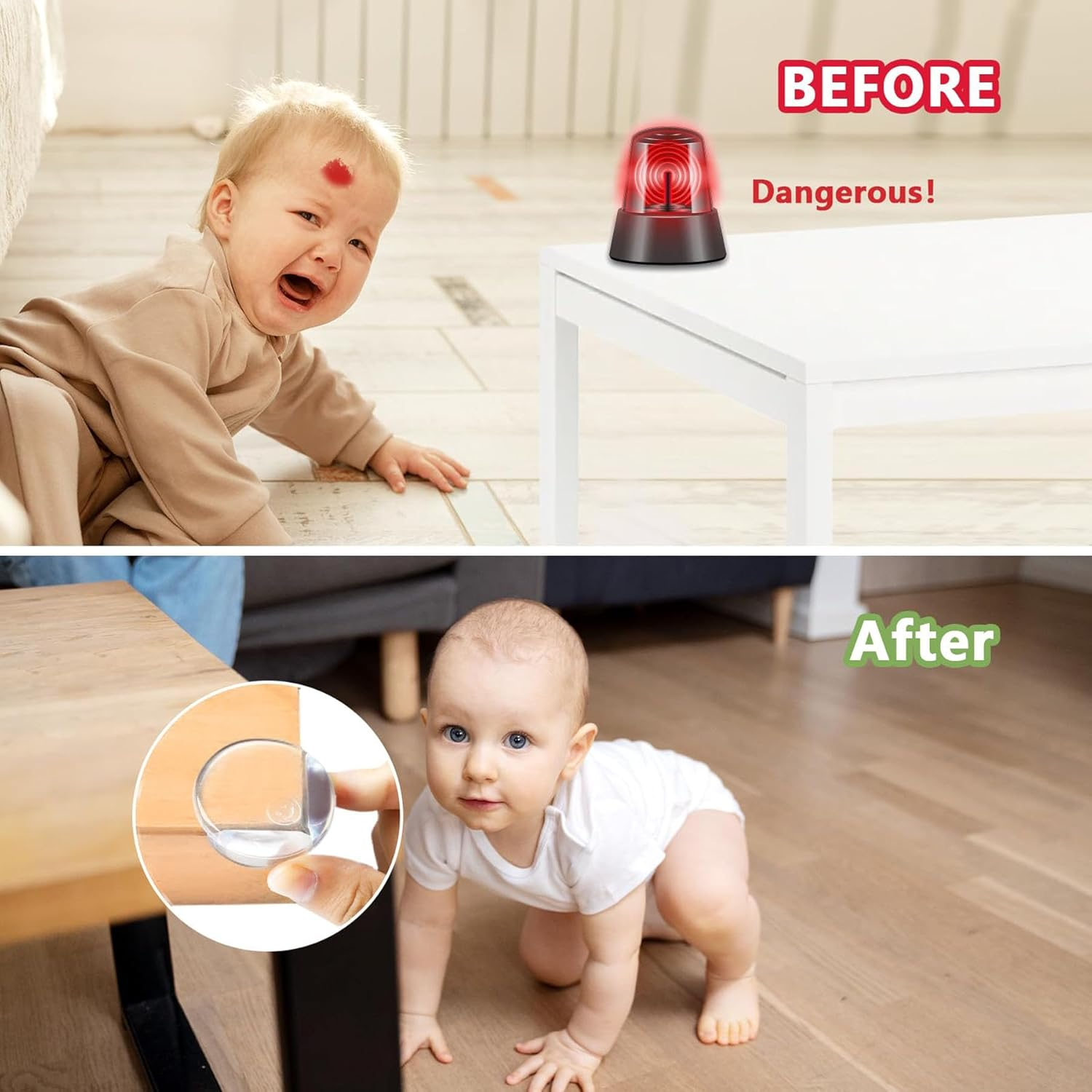 12 Pack Corner Protector for Baby, Clear Furniture Corner Guard & Edge Safety Bumpers for Table Edges & Sharp Corners - Baby Proofing (Round) image number 5