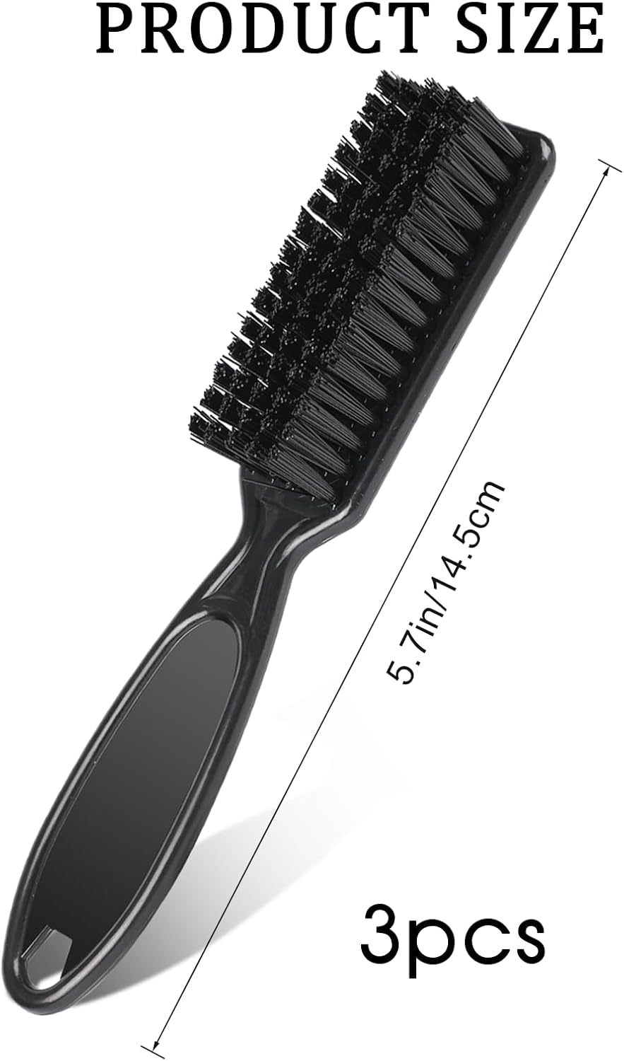 3 Pieces Nylon Brush Hairdressing Cleaning Brush Nail Brush Cleaning Brush Barber Blades Cleaning Brush Tool for Hair Clippers