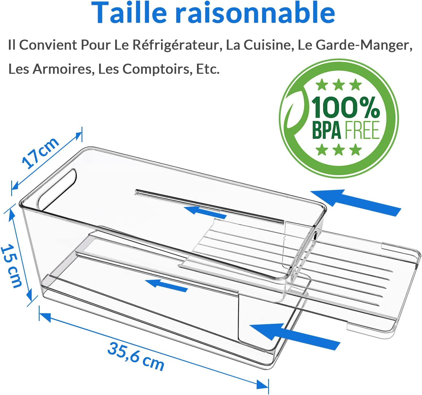 Rolling Can Dispenser for Fridge, Kitchen, Cupboard, Pantry, Countertop - Organizer for 10 Standard 330ML Beer, Soda, Pop Cans - Storage and Organization Solution image number 5