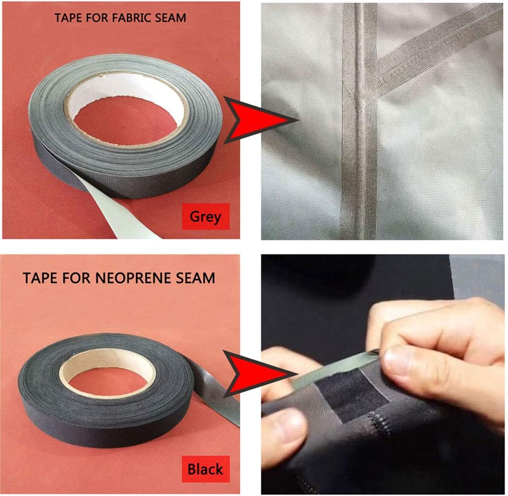 (5M, Grey) - Waterproof Iron-On Seam Sealing Fabric Fusing Adhesive Repair Tape for Dry Suit Wader Rain Jacket River Pants Ski Clothing (Grey, 5M) image number 3