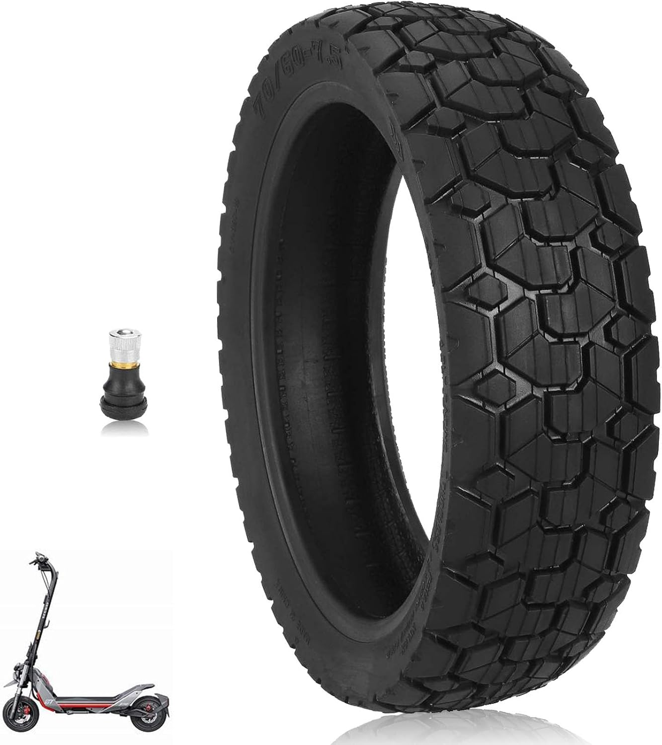 TREFAN 70/60-7.5 Thickened Tubless Tyre for Ninebot ZT3/ZT3 Pro Electric Scooter, 11 Inch Replacement Tyres, Thickened Tubless Tyres, Durable, Non-Slip Rubber Replacement Wheels for Scooter (1 Piece) image number 5