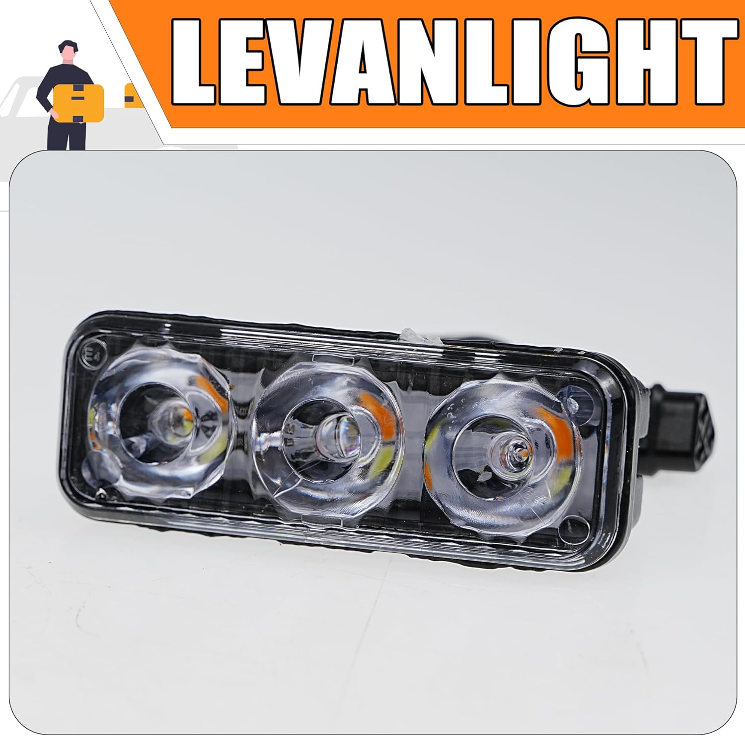 2-Pack Universal Super Bright LED Daytime Running Lights (DRL) for Cars, Trucks, Suvs &ndash; 6000K Daylight White, 12V 24V Compatible, IP67 Waterproof, Easy Installation, Durable ABS Housing image number 2