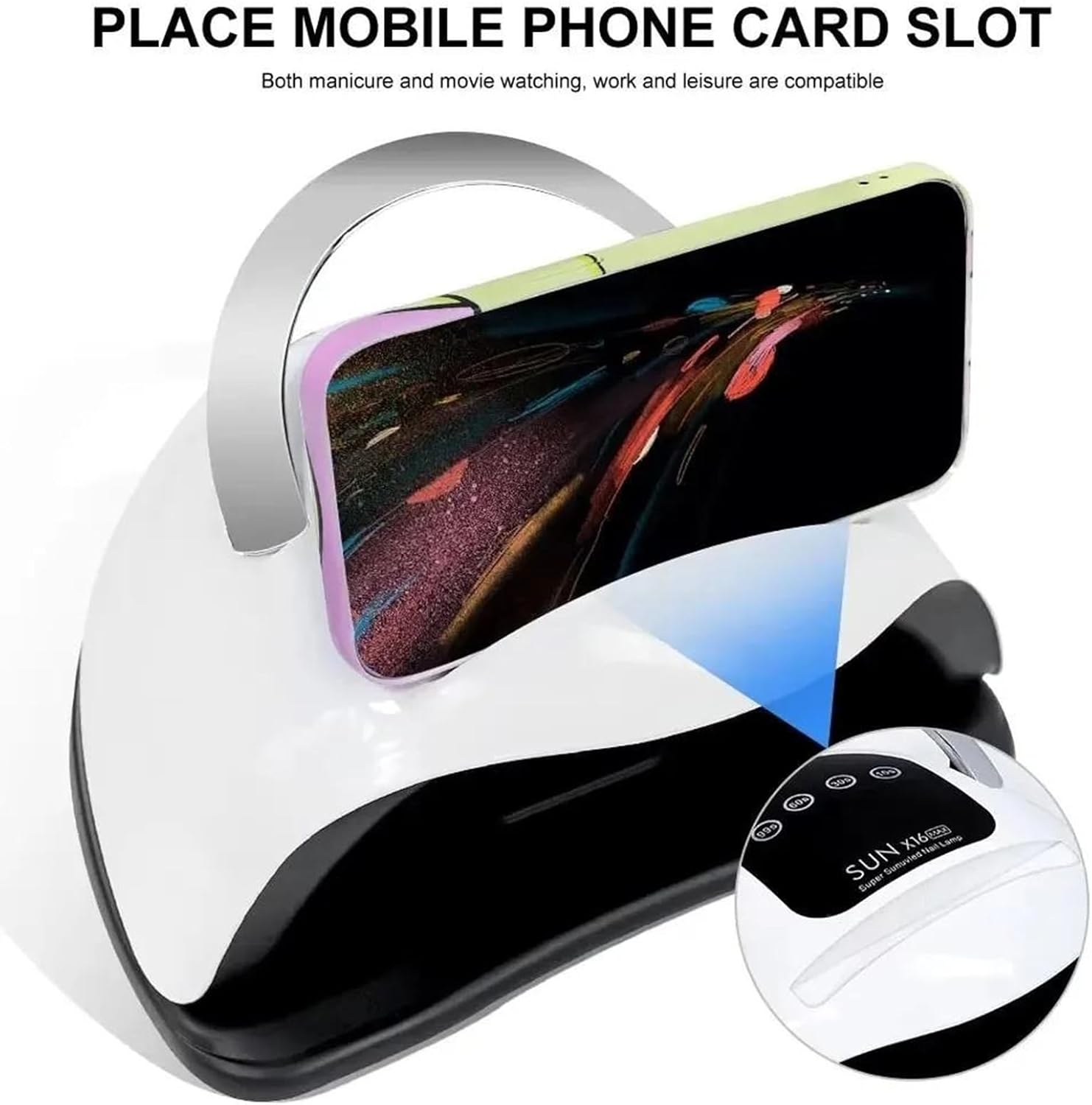 Bouzaak 320W UV LED Nail Lamp, Faster Nail Dryer Gel Polish Light for Hands & Feet, Portable Stand Professional UV Nail Light with 4 Timers & Auto Sensor for Nails Gel Lamp Machine image number 2