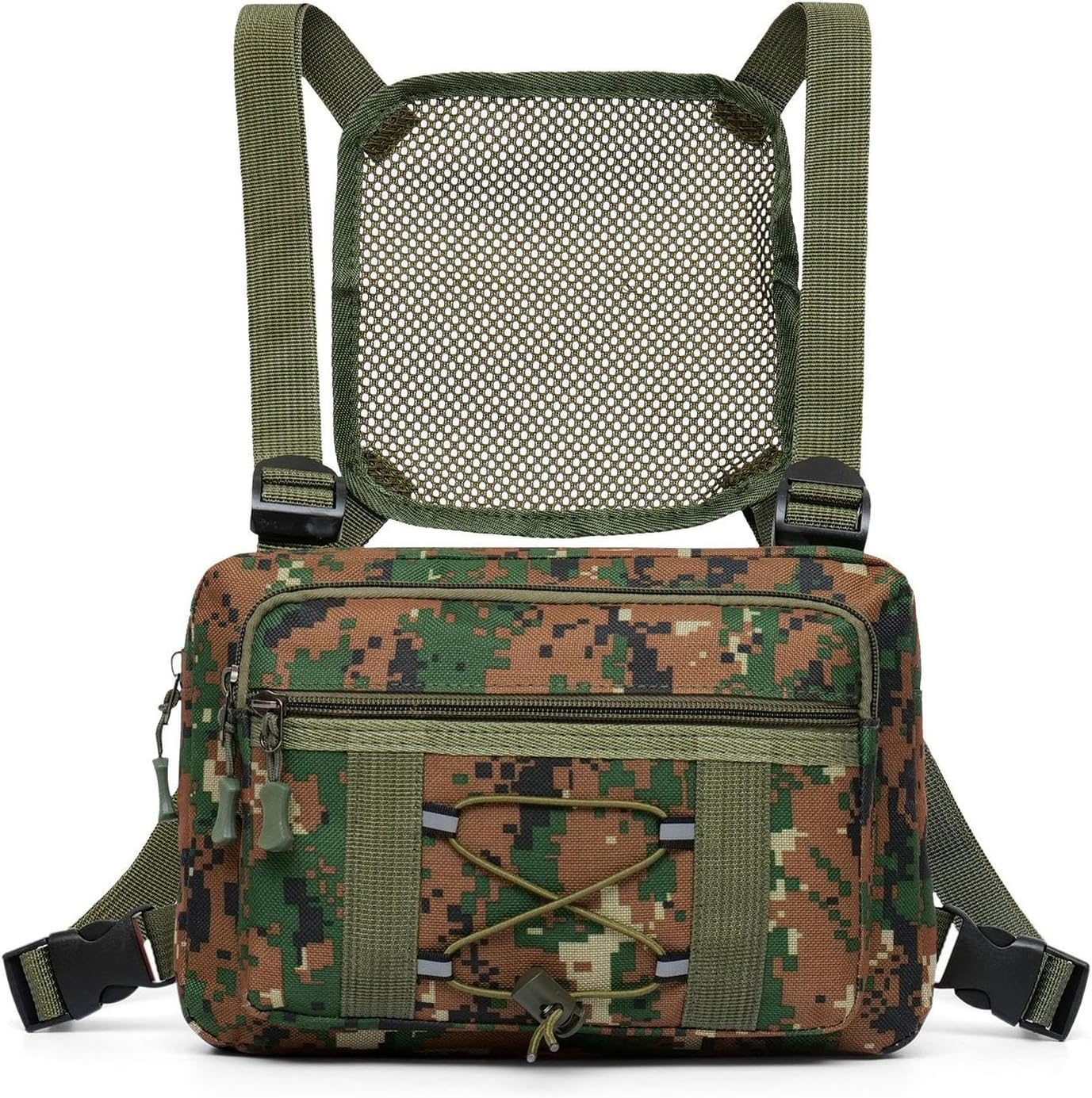 ZGUZMCMK Binocular Chest Pack Binocular Holder, Waterproof for Hiking Camping, Pouch Multipurpose Bino Harness Carrier Case Bino Bag, Green - Yellow image number 5