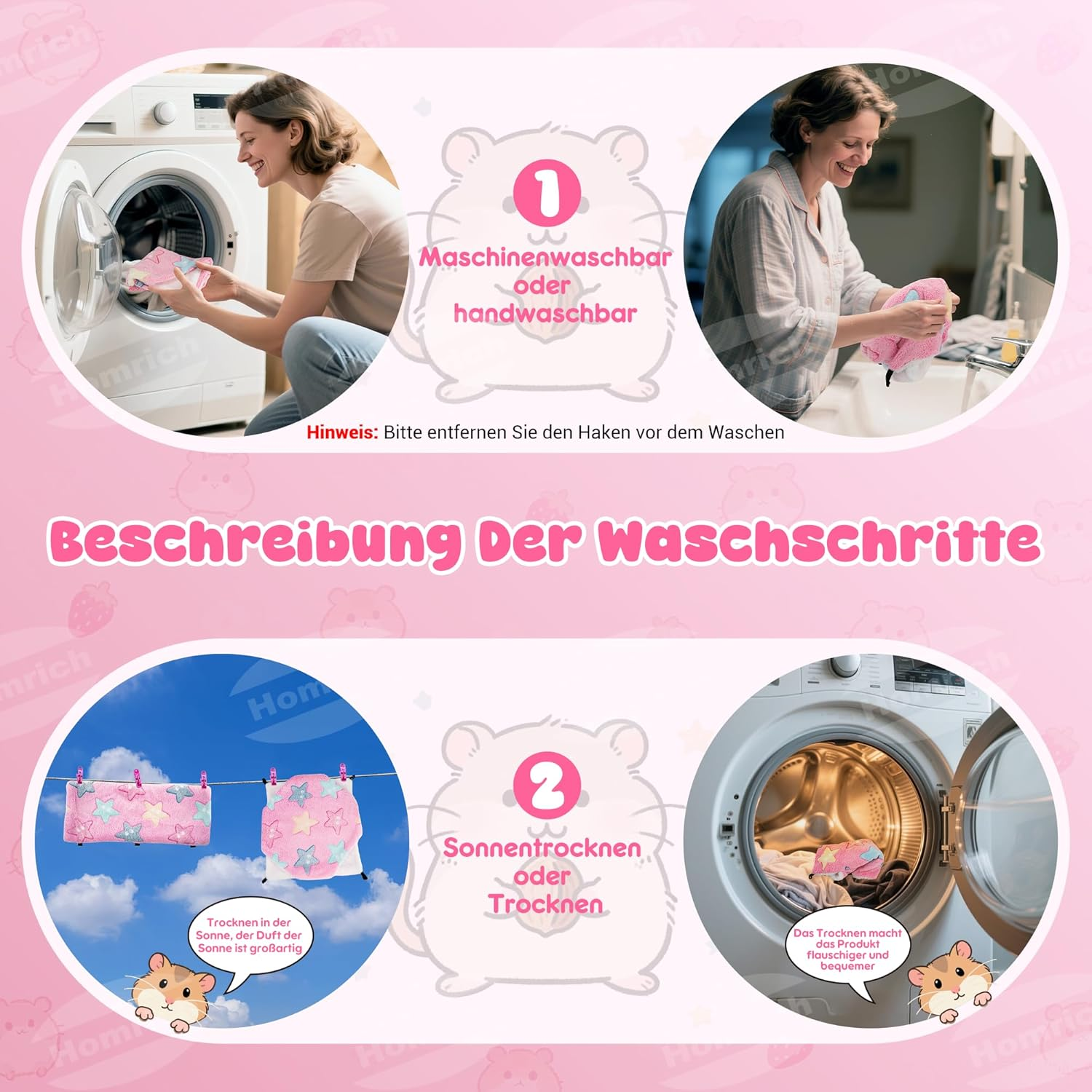 Homrich Guinea Pig Hammock & Guinea Pig Tunnel, Sleeping Mat for Small Animals, Pet Cage Accessories for Hamsters, Rabbits, Guinea Pig, Ferrets, Rats, Rabbit Accessories, Bed Toy image number 5