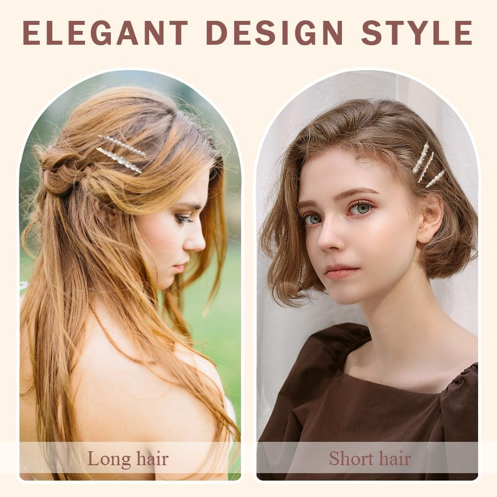 TRKETK Pack of 16 Pearl Hair Clips, Women'S Elegant Vintage Pearl Hair Clip, French Fashionable Gold, Tiny Hair Clip, Cute Headpiece, Hair Styling Accessories for Women and Girls image number 3