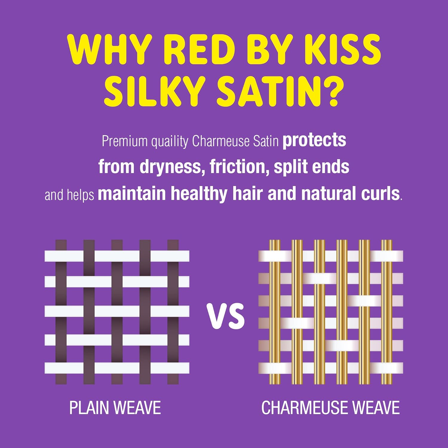 Red by Kiss Kids Satin Bonnet Sleep Cap Reversible Hair Bonnet for Boys and Girls Sleeping Night Silk Sleep Cap