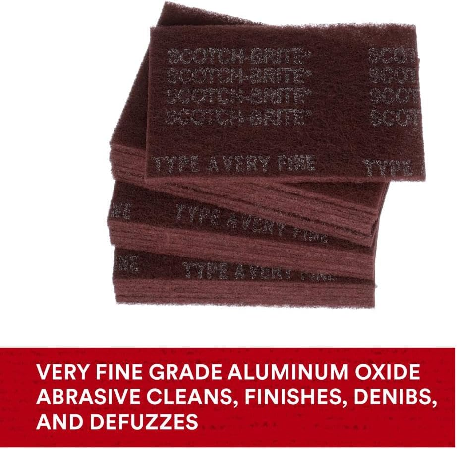 3M 07447 Scotch-Brite Maroon General Purpose Hand Pad,20 Pack image number 1