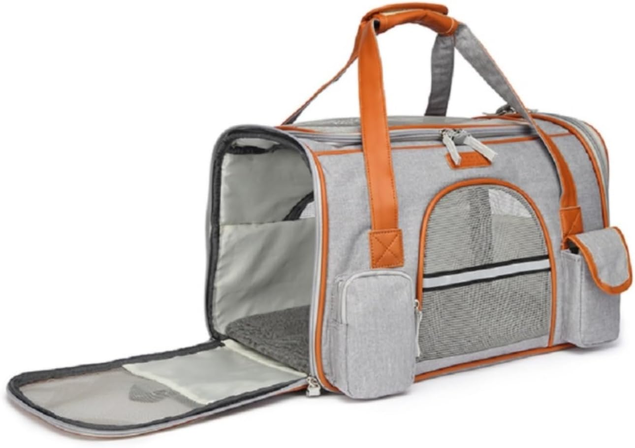 Cat Bag Dog Carrier Pet Carrier Cat Carrier Pet Inclined Span Bag Portable Backpacks Travel Car Seats Pet Carrier Cat Carrier Pet Bag Carrier(Color:Onecolor,Size:45 * 25 * 28Cm) image number 3