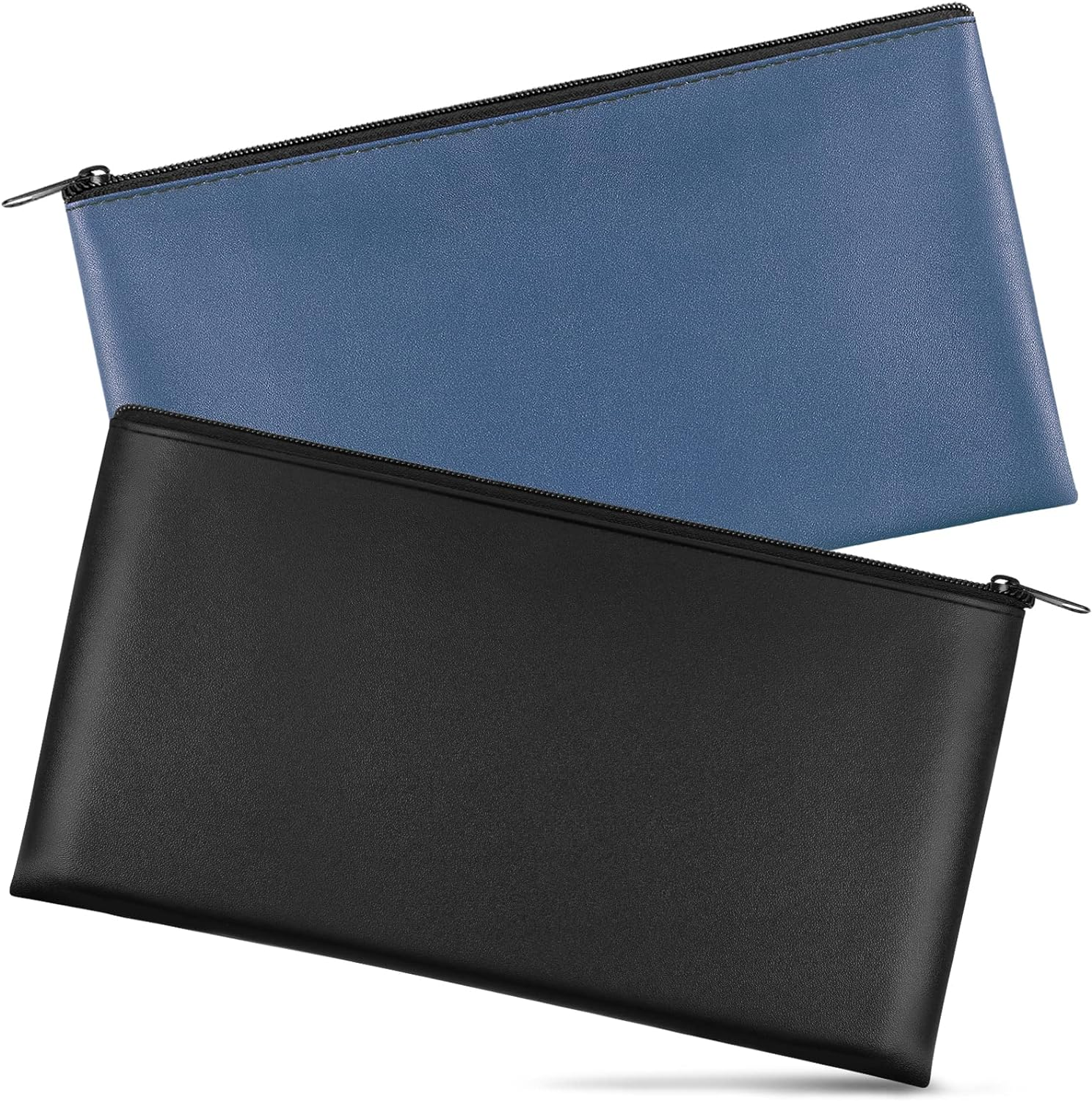 2 Pieces Money Bag,11X6.1 Inch Money Bags with Zipper for Cash, Bank Bag, Money Pouch, Money Holder for Cash, Coins, Cosmetics, Bills, Tool