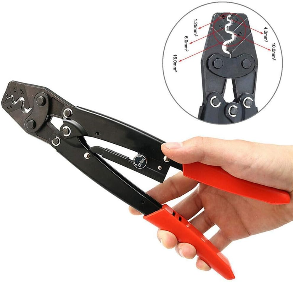 1.25-16Mm&sup2; Wire Crimper Cable Plier Terminal Anderson Plug Lug Crimping Tool image number 3
