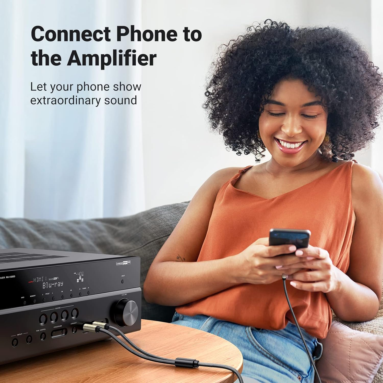 UGREEN 3.5Mm 1/8" TRS to Dual 6.35Mm 1/4" TS Mono Stereo Y-Cable Splitter Cord Compatible for Iphone, Ipod, Computer Sound Cards, CD Players, Multimedia Speakers and Home Stereo Systems, 1M image number 3