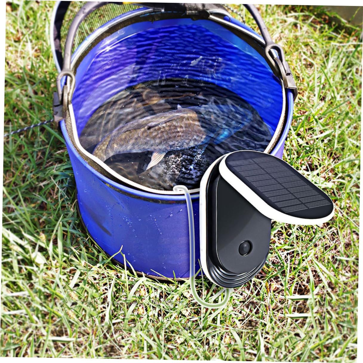 INOOMP Solar Oxygen Aerator Pump Portable Lightweight Solar-Powered Fish Tank Aeration Tool for Outdoor Garden Fish Tank Oxygenation Housewarming image number 4