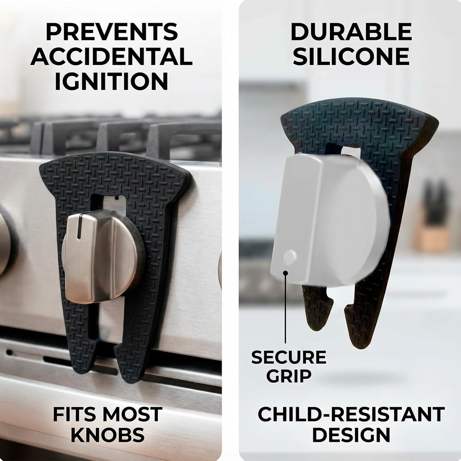 3 Pack Gas Stove Knob Locks for Safety Oven Safety Covers Proofing Stove and Oven with Childproof Stove Knob Locks Protective Gas Stove Cover for Accident Prevention image number 4