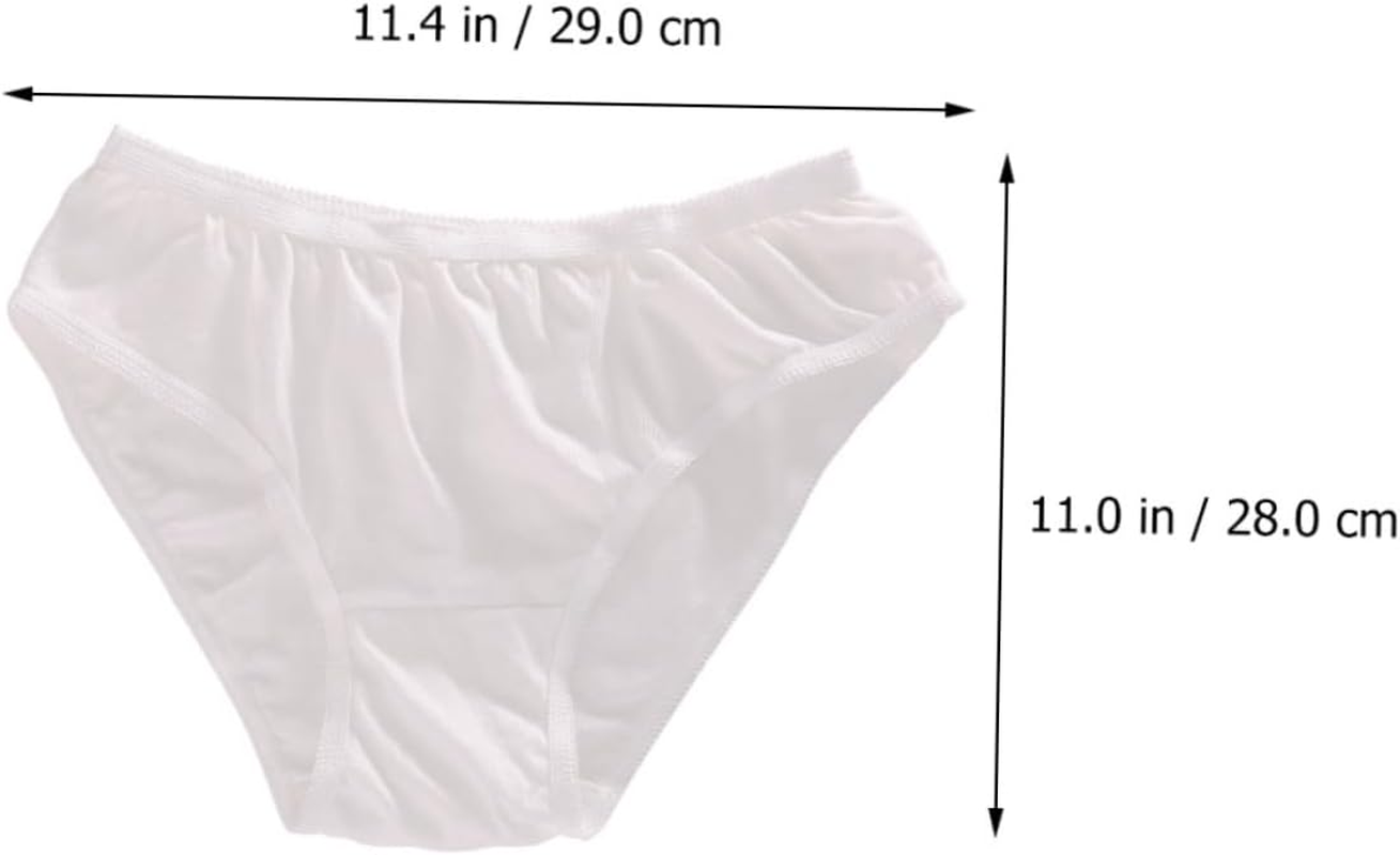 KOMBIUDA 5Pcs Portable Travel Underwear of Breathable Pregnant Woman Underwear Disposable Women Briefs for Outdoor Use for Postpartum Recovery Section Needs White image number 2