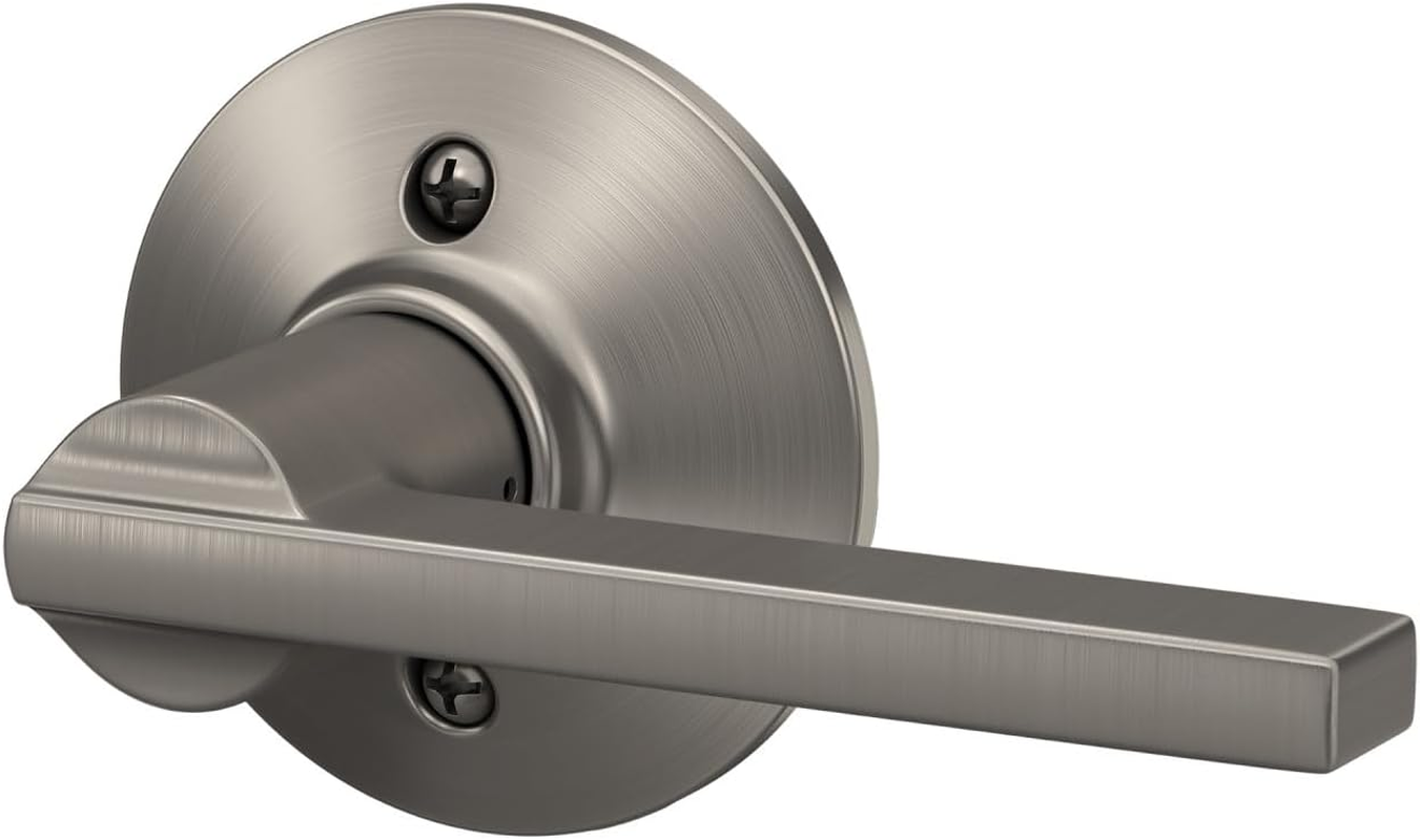 Schlage F170 LAT 619 Latitude Dummy Lever Trim, Satin Nickel image number 3