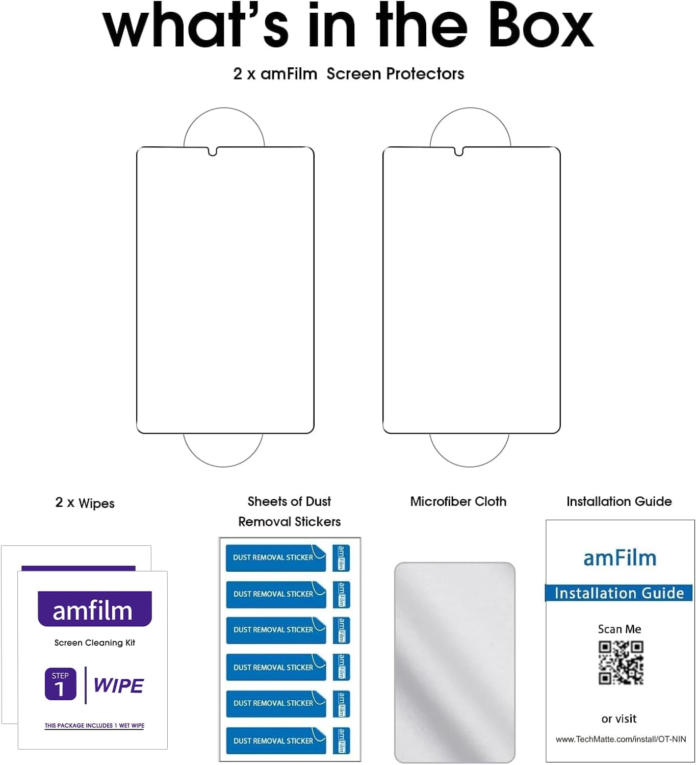 Amfilm 2 Pack Tempered Glass Screen Protector for Lenovo Legion Go Handheld 8.8 Inch 2023, Full Coverage, Transparent Ultra HD, Anti-Scratch, Anti-Fingerprint (Upgrade Version) image number 3